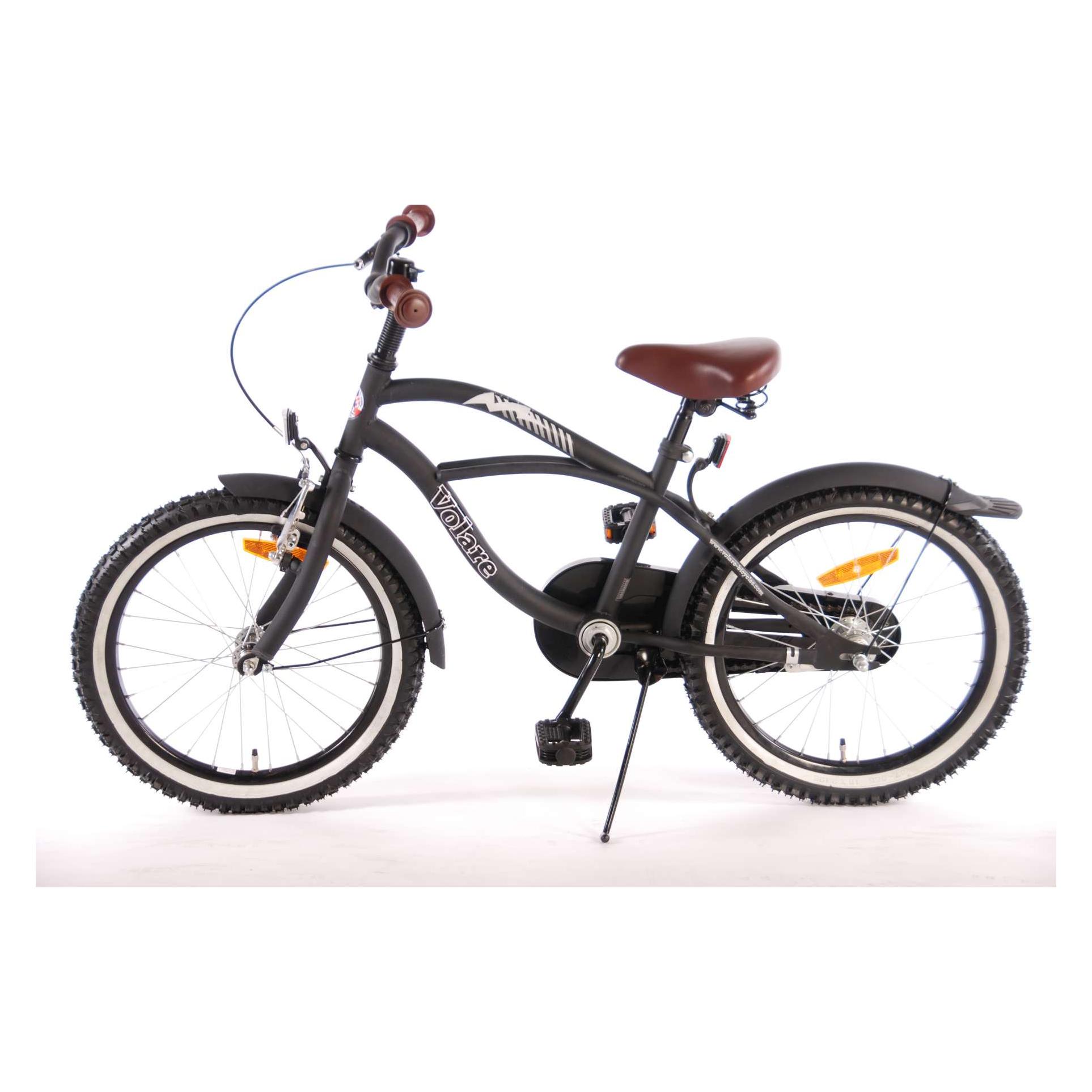 Volare Black Cruiser - Kinderfiets - 18 inch - Jongens - Zwart (18") (31802)