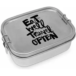 ppd Eat well Steel 900 ml, Lunchbox, Schwarz, Silber
