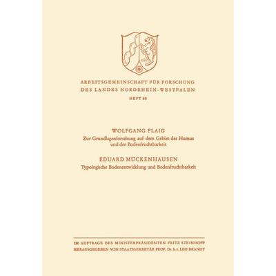 Zur Grundlagenforschung auf dem Gebiet des Humus und der Bodenfruchtbarkeit. Typologische Bodenentwicklung und Bodenfruchtbarkeit, Taschenbuch von