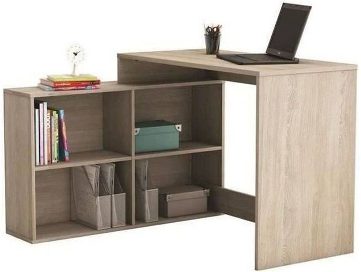 NAGANO Moderner Eckschreibtisch Eiche Nachbildung Shannon - B 112 cm