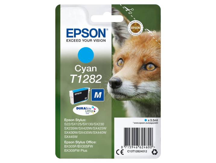 Epson Fox T1282 enkelverpakking cyaan inkt DURABrite Ultra