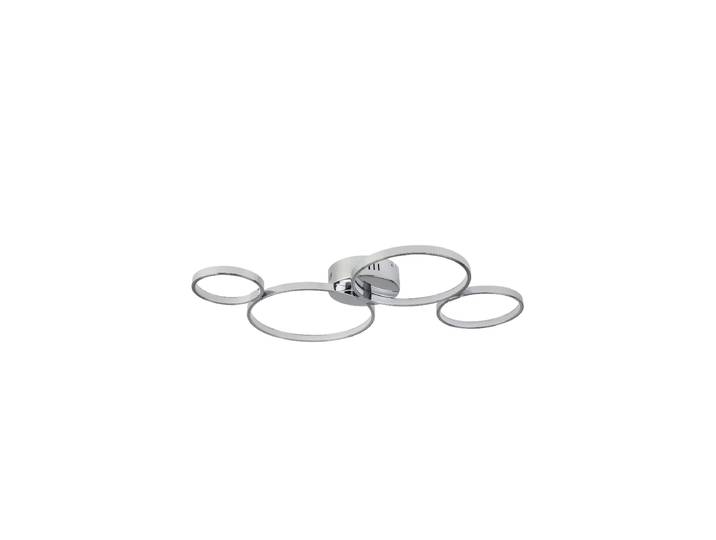 Dimmbare LED Design Deckenlampe „Solexa“ Silber / Weiss Searchlight