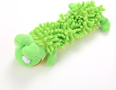 Discount Dollar Deals Soft Plush Squeaky Dog Toy For Small Dogs Durable Puppy Chew Toy green Frog