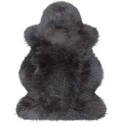 Heitmann Felle Australisches Premium Lammfell, Anthrazit, ca. 100 x 68 cm