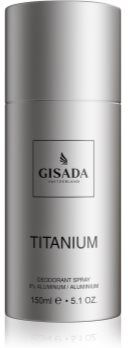 Gisada Titanium desodorizante em spray sem alumínio para homens 150 ml. Titanium
