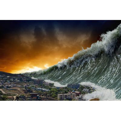 Fototapete PAPERMOON "Tsunami", bunt, B:5m L:2,8m, Vlies, Tapeten