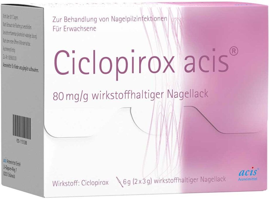 Ciclopirox acis 80mg/g bei Nagelpilz