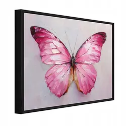 BILDER mit Rahmen Schmetterling Beton Beige 60x40 cm