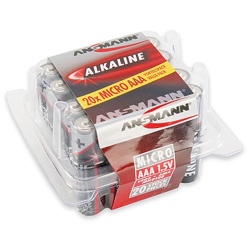 ANSMANN LR03 Alkaline AAA Micro Batterie 1.5 V 20er Pack
