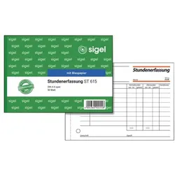 Sigel Formularbuch »Stundenerfassung« ST615 weiß