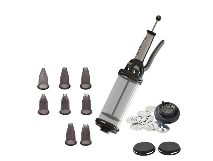 Lot tube piston à pression et coffret 6 douilles en tritan Classic De Buyer