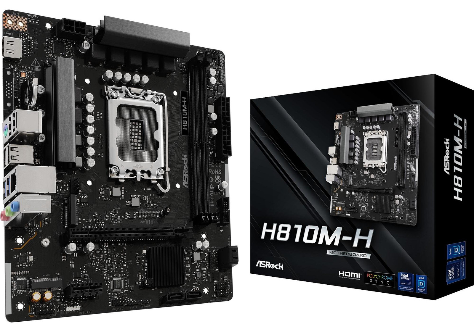 Asrock H810M-H Intel H810 LGA 1851 micro ATX moederbord