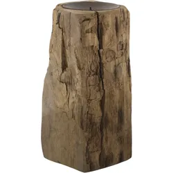 Chic Antique Grimaud Kerzenständer für Stumpenkerzen, H22/L13/B10 cm natur