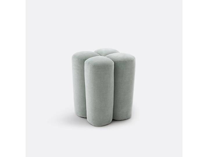 LA REDOUTE Pouf vintage polyester, Mariane Bleu