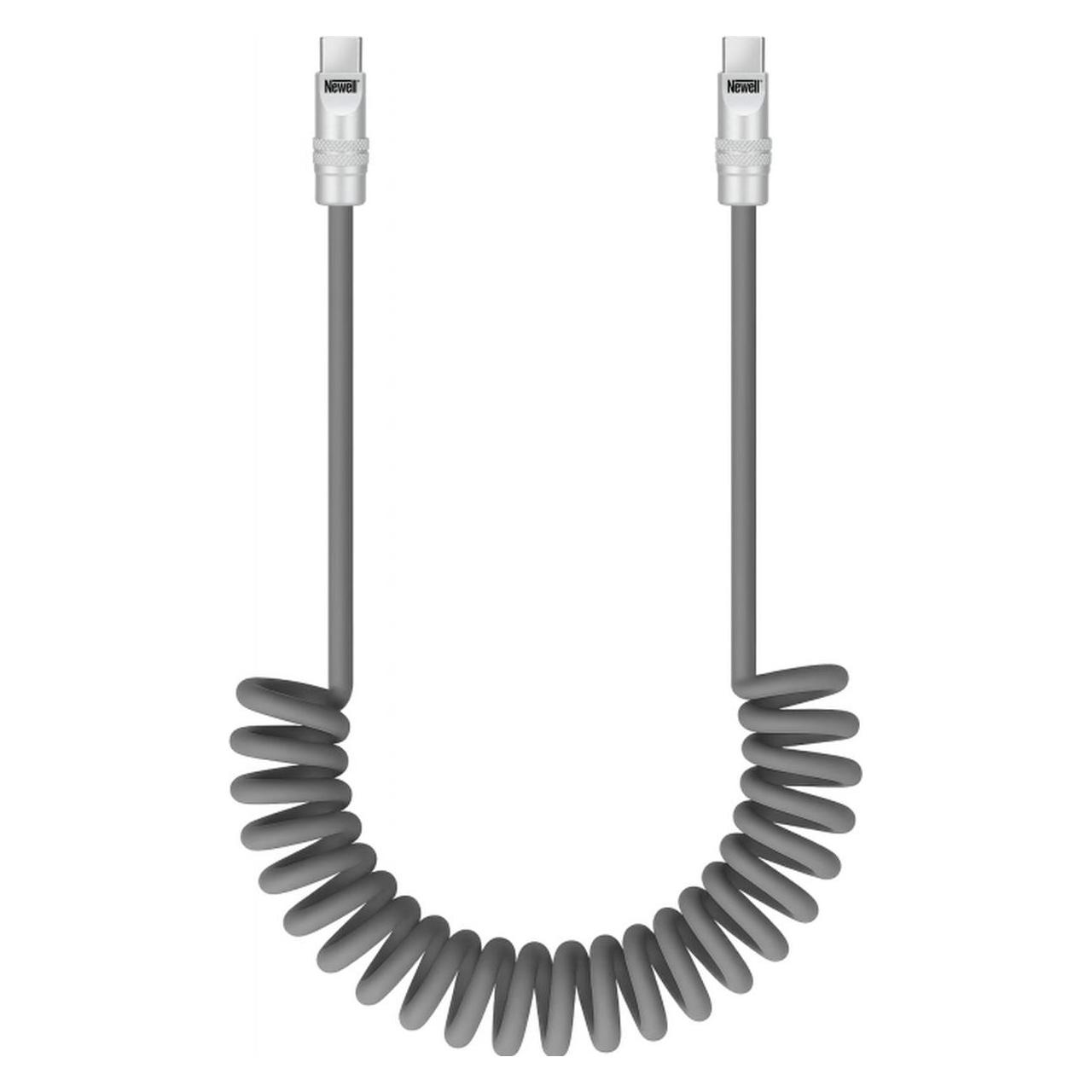 Newell USB-C - USB-C 100 W Cable 2 M Silicone Spiral Grey (2 m, 100 W) (NEWELL)