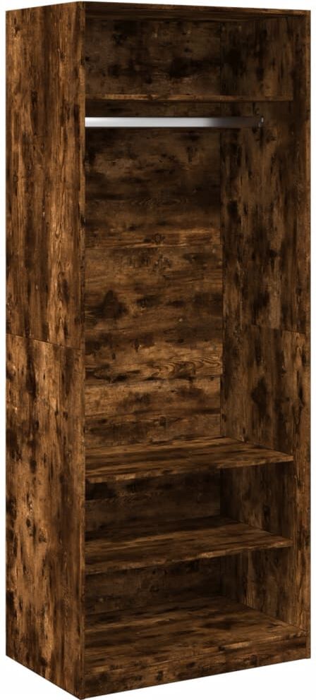 vidaXL Garde-robe chêne fumé 80x50x200 cm bois d'ingénierie