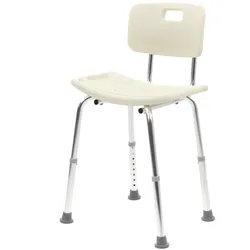 Romed Duschstuhl, höhenverstellbar, Sitzbreite 50 cm Mit Rückenlehne
