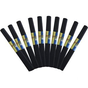 Werola Krepppapier 794039199 Feinkrepp, schwarz, 50 x 250cm, 31 g/m², 10 Rollen