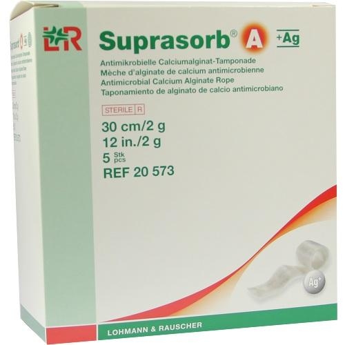 Lohmann & Rauscher GmbH & Co.KG Suprasorb A+ag Antimik.cal.alginat Tamp.30cm 2g 04829540