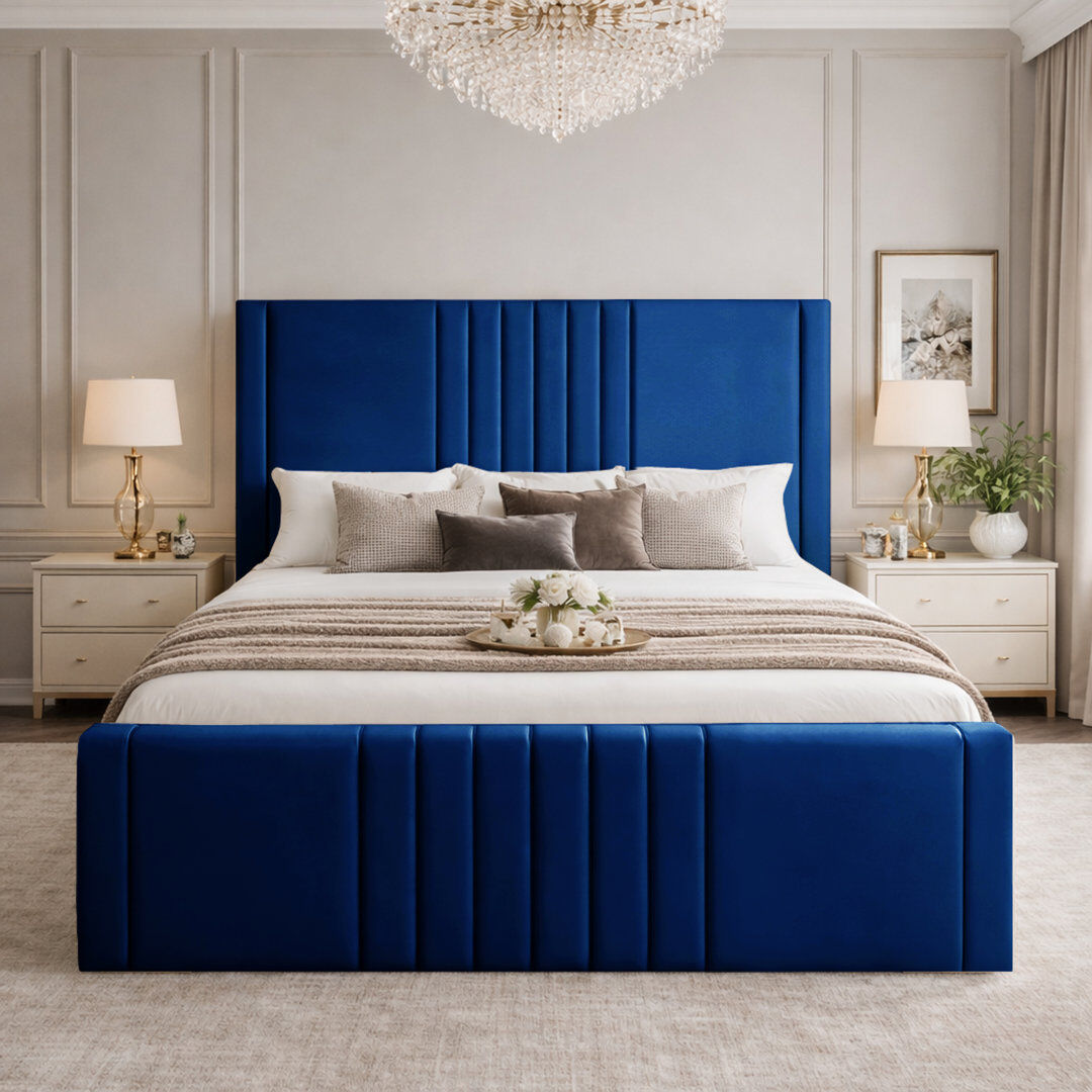 Canora Grey Haisley Upholstered Storage Bed Frame Marine Single (3')