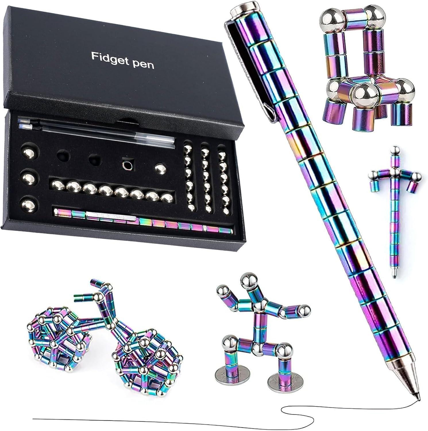 Multifunctionele Magnetische Balpen met 32 stalen ballen en 14 magnetringen inclusief 5 vervangingen