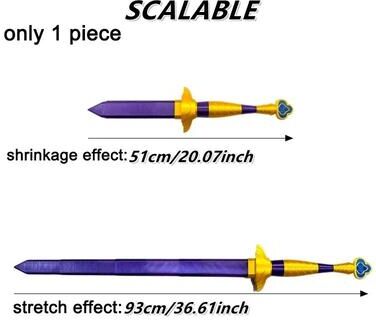 Inspired Living Rumi Cosplay Sword Replica Collapsible Anime Weapon Prop For Halloween & Conventions d