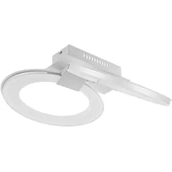 Deckenleuchte LED Strahler Deckenlampe 2 Flammig Wohnzimmerlampe Decke, Ring Design, 2x LED 18,2W 1420Lm warmweiß, LxB 44 x 35 cm