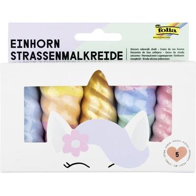 Einhorn Straßenmalkreide, 5 Stück à 35g, farbig sortiert