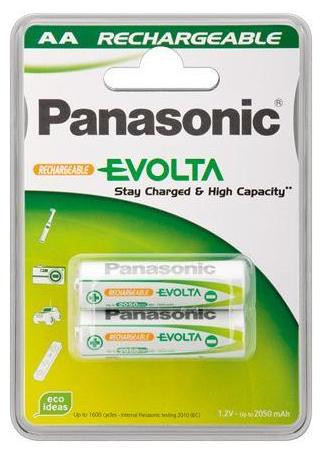 Panasonic Evolta Wentronic AA Oplaadbare batterij NiMH 1,2 V 2050 mAh, 2 stuks