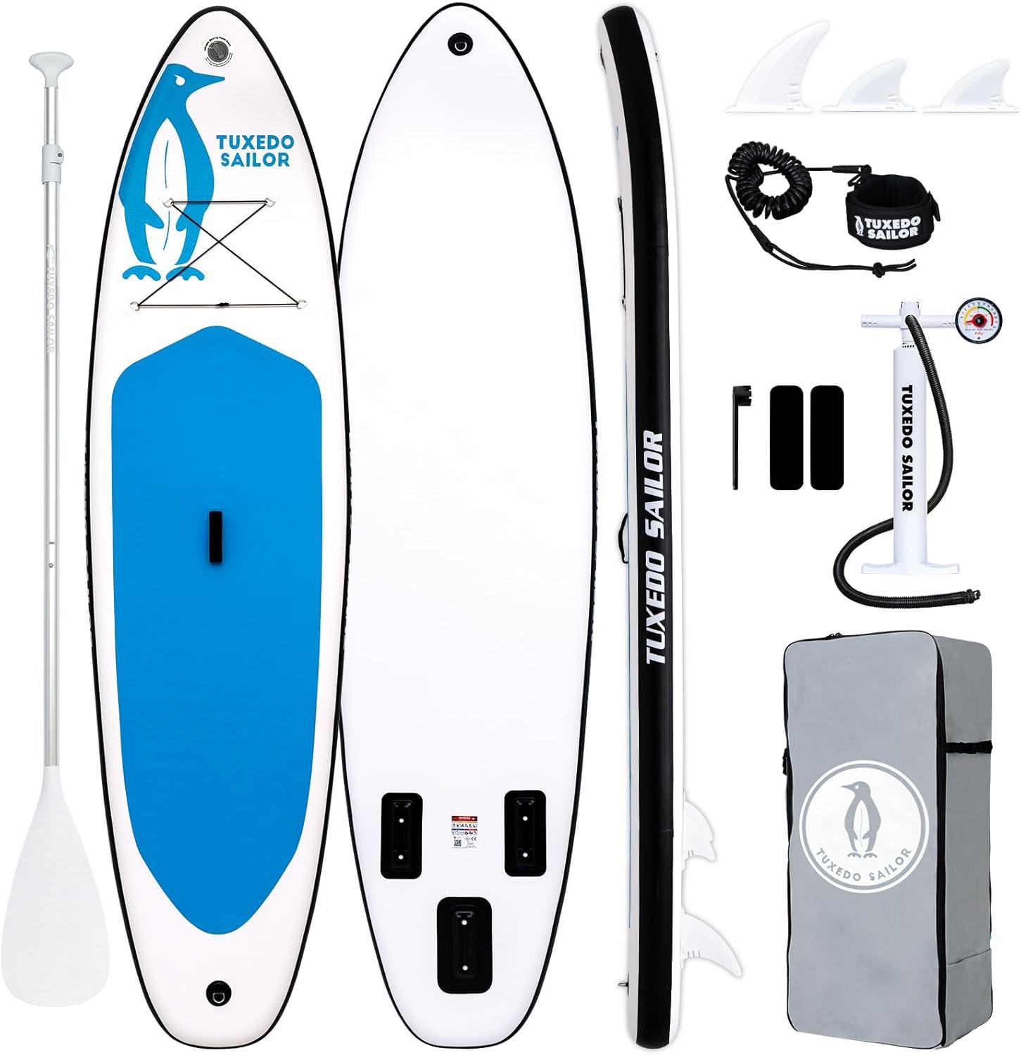 Aufblasbares Stand-Up-Paddleboard (SUP) mit einer Länge von 320 cm und Zubehör, geeignet für alle Könnerstufen