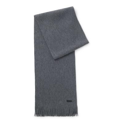 Schal BOSS "Albas", Damen, grau (medium grau 030), Web, Wolle, unifarben, Modetücher Schal, aus Schurwolle mit Raschel-Strick, 170 x 25 cm