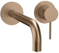 Herzbach MODUL7 Waschtisch-Armatur 70.702402.1.39 Fertigset 240mm Copper Steel