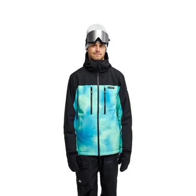 Snowboardjacke QUIKSILVER "Sycamore 20K", Herren, Gr. XL, blau (ride or dye spring bouquet), Obermaterial: 100% Polyester., Jacken Snowboardjacke