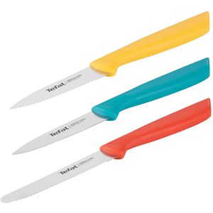 Tefal Messerset Colorfood K273S3 farbig, mit Edelstahlklinge, mit Kunststoffgriff, 3-teilig