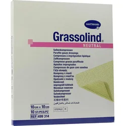 Grassolind Salbenkompressen Steril 10x10cm 10 ST