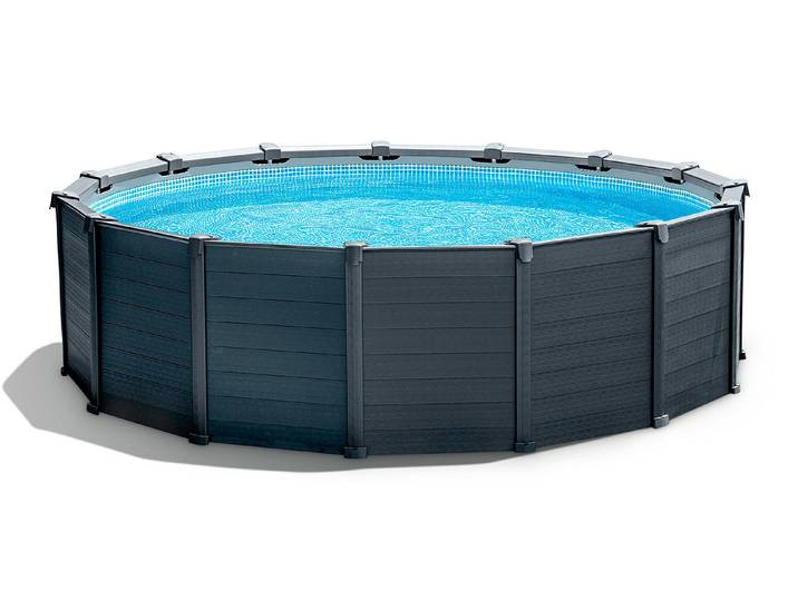 Intex Aufstellpool Graphite Panel Rund 478 cm 16805 l