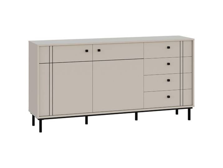 Carryhome Sideboard, Kaschmir, Metall, 2 Fächer, 4 Schublade(n) Schubladen, 160.2x81.8x37 cm, Wohnzimmer, Kommoden & Sideboards, Sideboards