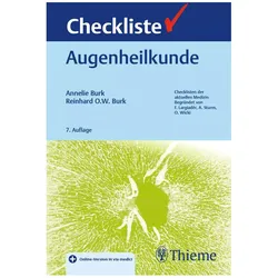 Checkliste Augenheilkunde, Fachbücher von Reinhard Burk, Annelie Burk