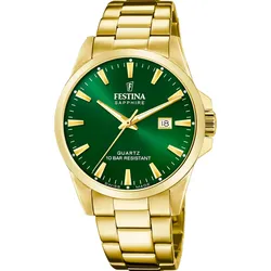 Festina Quarz Herren Swiss Made F20044/5 - grün,gold - 41mm