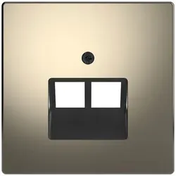 MertenZentralplatte für UAE-Einsatz, 2fach, System Design, Nickelmetallic