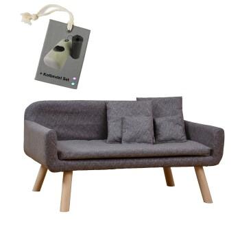 Rohrschneider Hundesofa Chicago mit Gratis-Beigabe grau