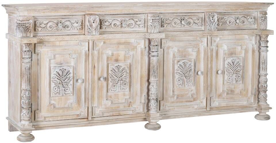 Pharao24.de Sideboard Kommode aus Massivholz geschnitzt