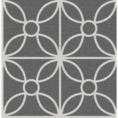 A-Street Prints Savvy Black Geometric Wallpaper