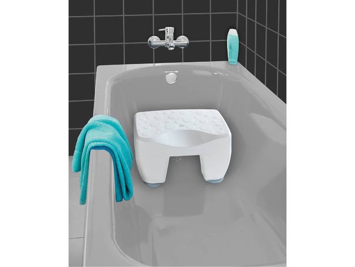 Badewannenhocker Kunststoff Weiß 40 x 21 x 31cm