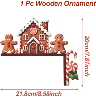 Inspire Picks Merry Christmas Wooden Door Frame Decoration Pendant style 2