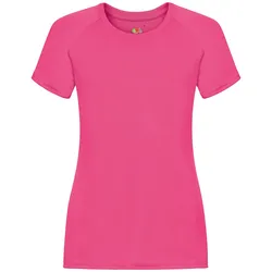 Fruit of the Loom Performance T Lady-Fit Damen T-Shirt Sport Shirt Fitness NEU, fuchsia, M