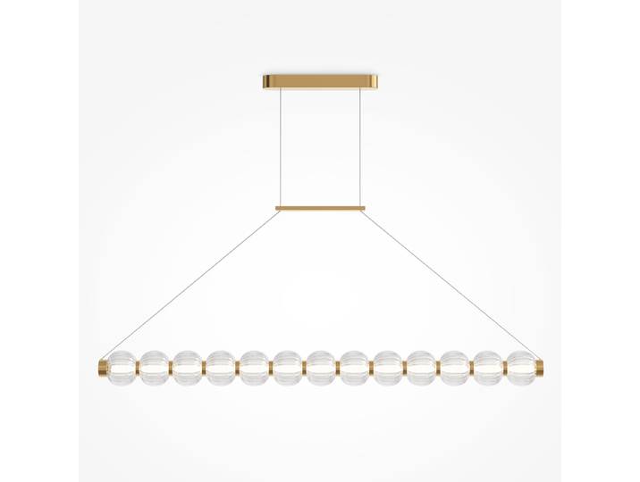 LED-Pendelleuchte Amulet Typ B 9 x 312 x 110cm Gold Mischmetall / Klarglas LED LED-Platine