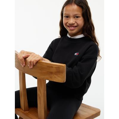 Shirt & Leggings TOMMY HILFIGER "HERITAGE CREW NECK + LEGGINGS", Mädchen, Gr. 16 (176), schwarz, Sweatware, Obermaterial: 100% Baumwolle, unifarben, KOB Set-Artikel, Sweatqualität, Regular Fit, reine Baumwolle, Kinder bis 16 Jahre