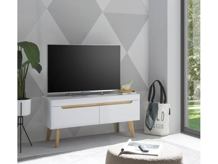 Home affaire Lowboard Torge, TV-Unterschrank, TV-Kommode, Fernsehschrank, TV-Board (1 St), abgeschrägte Füße, drei Farben, Scandi Design, 107 cm breit