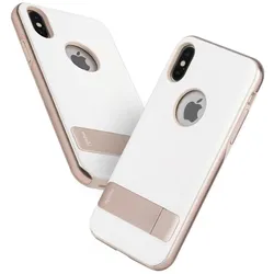 Moshi Kickstand Case (Apple iPhone X, Apple iPhone XS), Smartphone Hülle, Weiss, Rosa